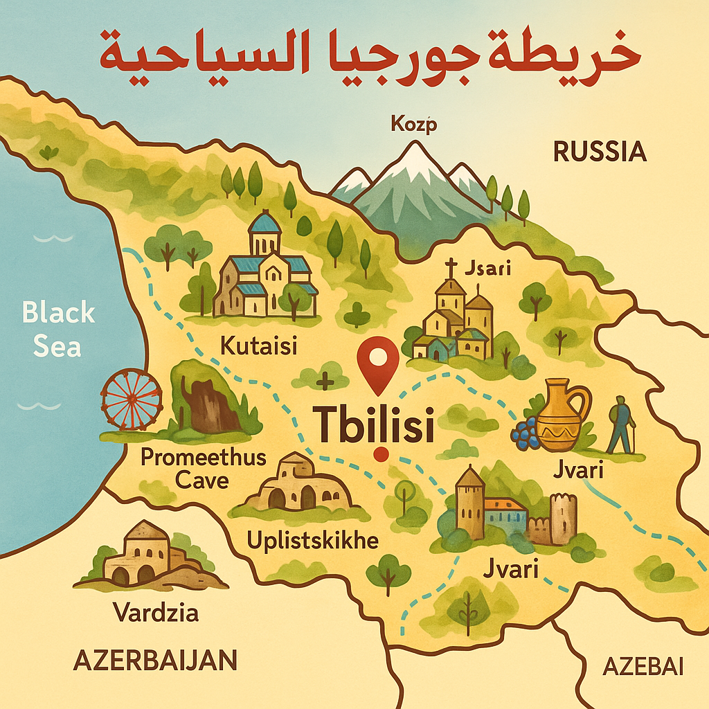 خريطة جورجيا السياحية